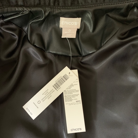 CHICO’S faux leather quilted jacket - Picture 7 of 10
